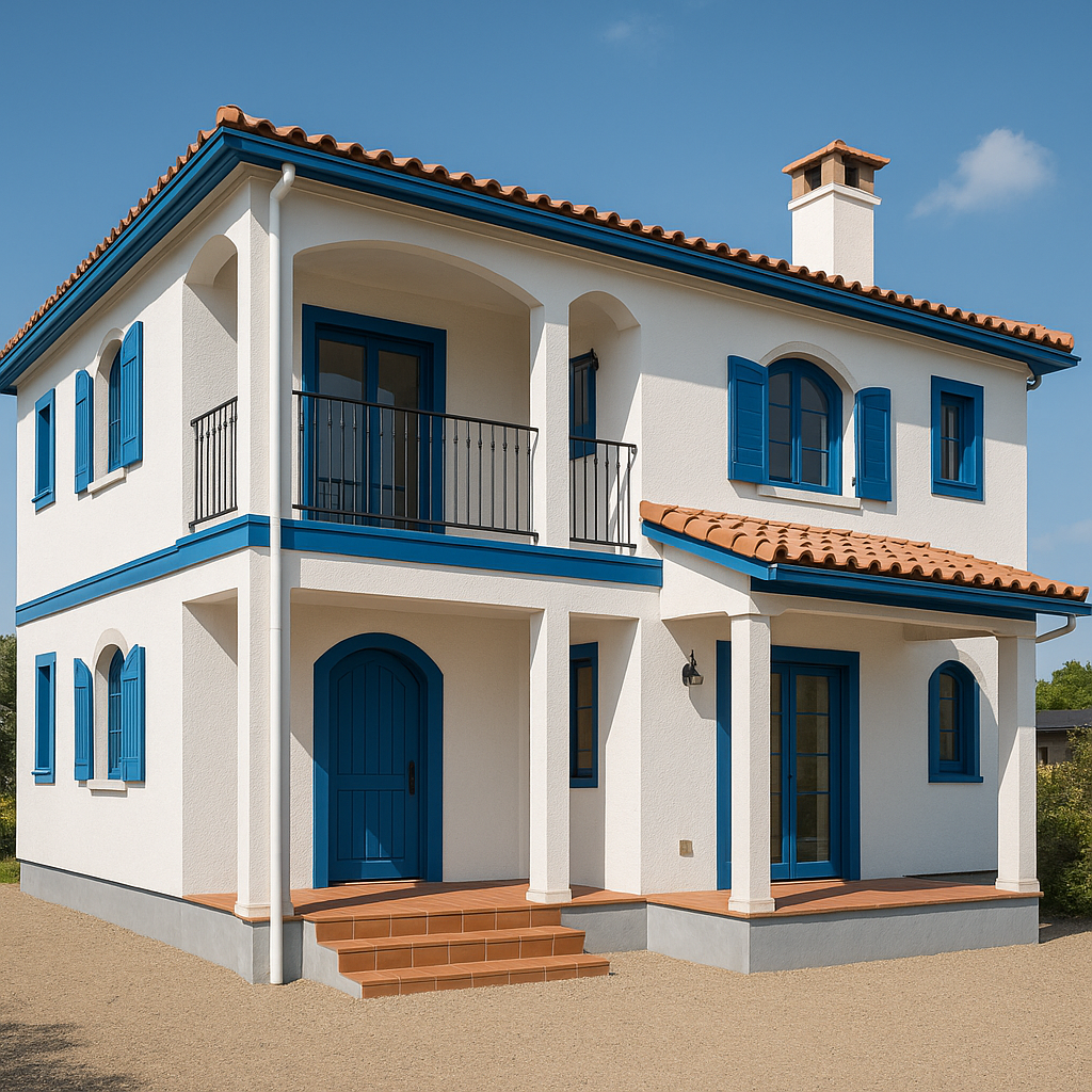 二層地中海風格的鋼結構房屋 二層地中海風格的鋼結構房屋