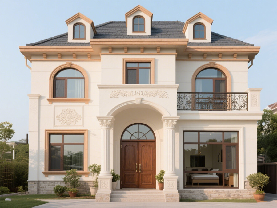 搭建好的歐式風格輕鋼別墅 搭建好的歐式風格輕鋼別墅