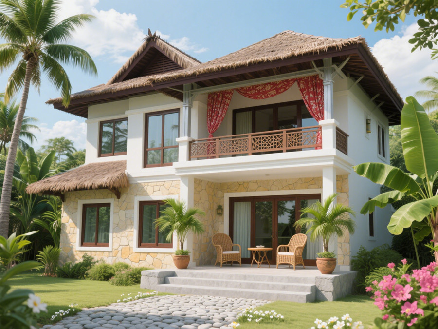 130平米的東南亞風格二層輕鋼別墅 130平米的東南亞風格二層輕鋼別墅